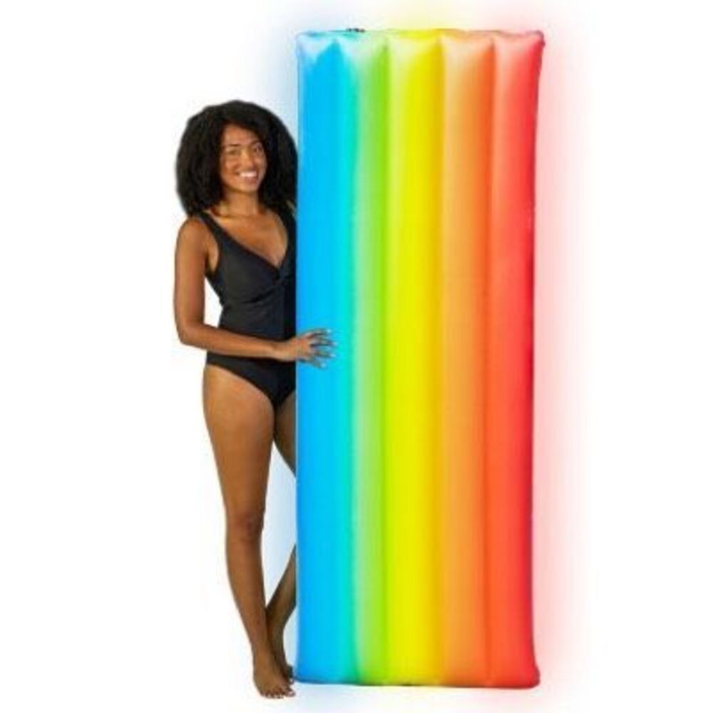 Pool Candy 74" Rainbow Haze Deluxe Light-Up Pool Raft